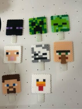 Minecraft Inspired Pixel CupcakeToppers- Assorted Character Faces